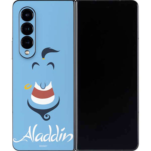 Disney Aladdin Genie Outline Art Galaxy Z Fold4 5G Skin